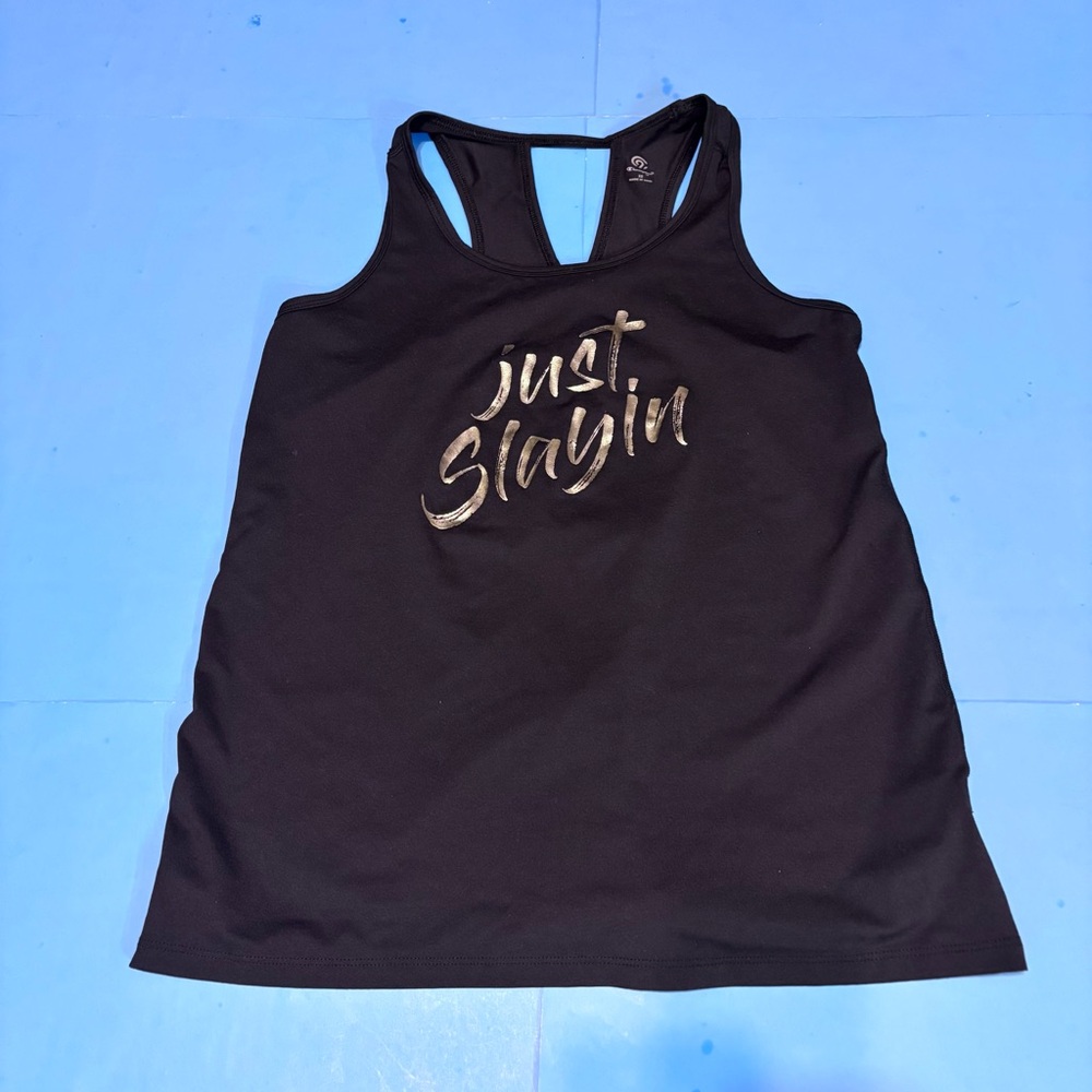 ⭐️Champion Black Tank Top with Gold Text